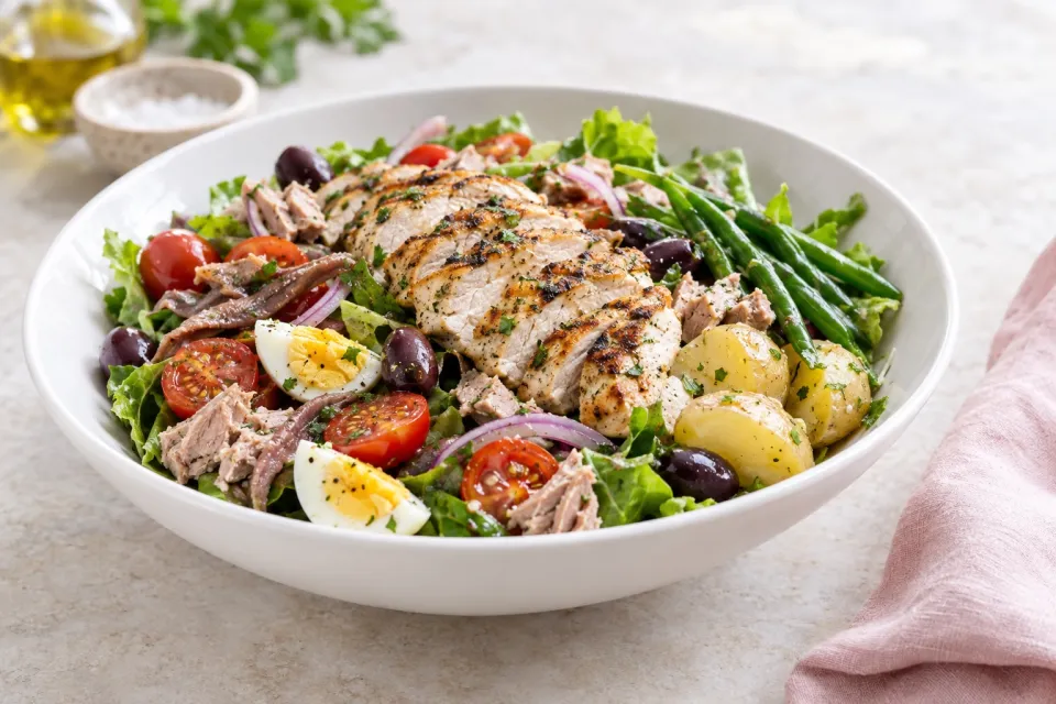 Grilled Chicken Niçoise Salad