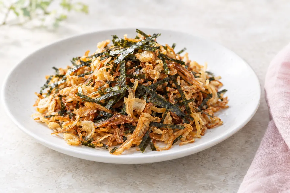 Crispy Fried Onions and Nori Topping