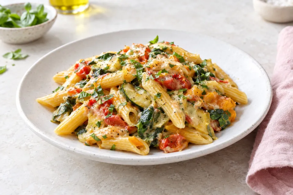 Penne with Melted-Vegetable Sauce