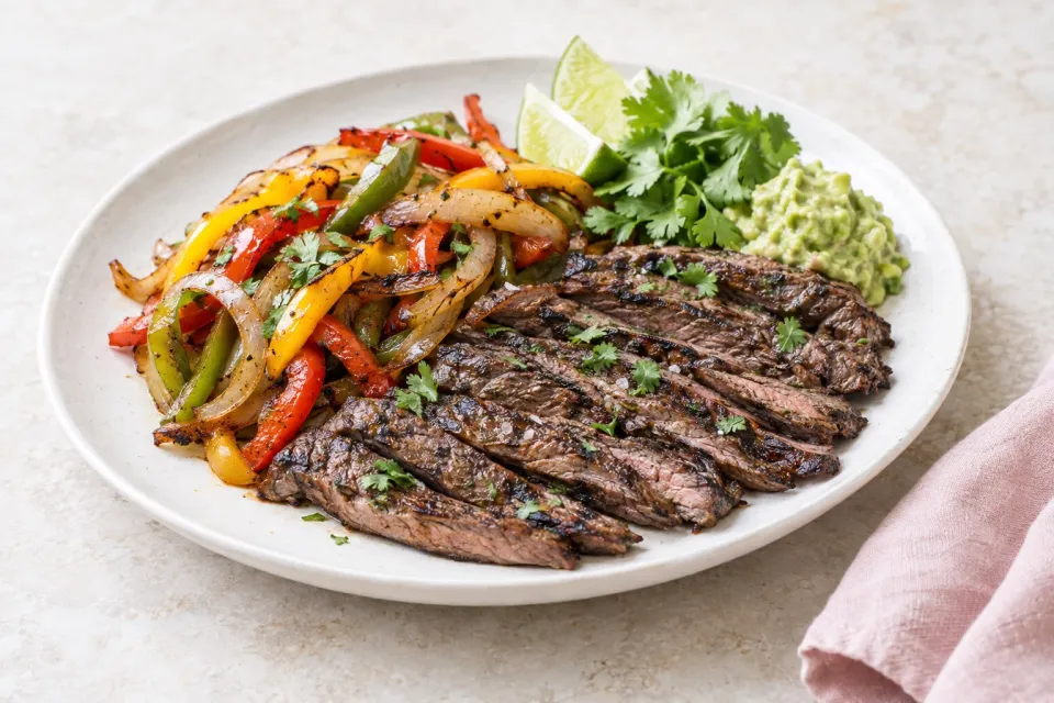 Grilled Skirt Steak Fajitas