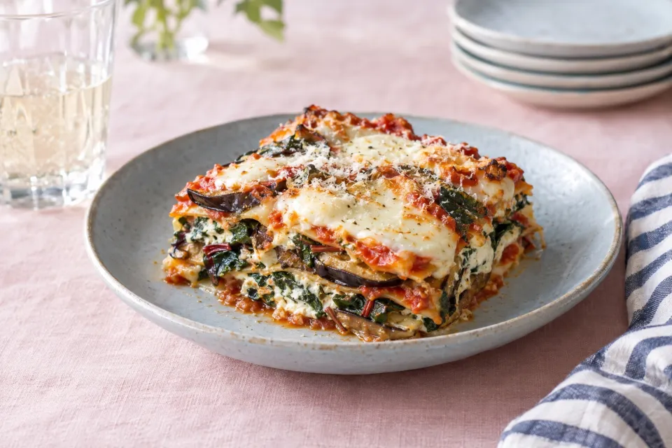 Lasagna with Eggplant and Chard