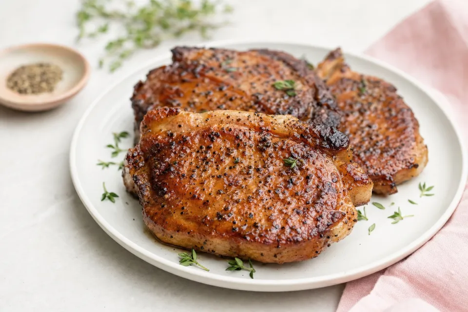 Maple Black Pepper Pork Chops
