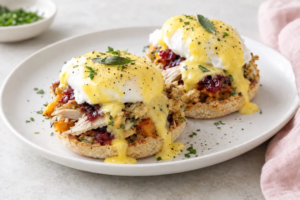Thanksgiving Leftovers Eggs Benedict
