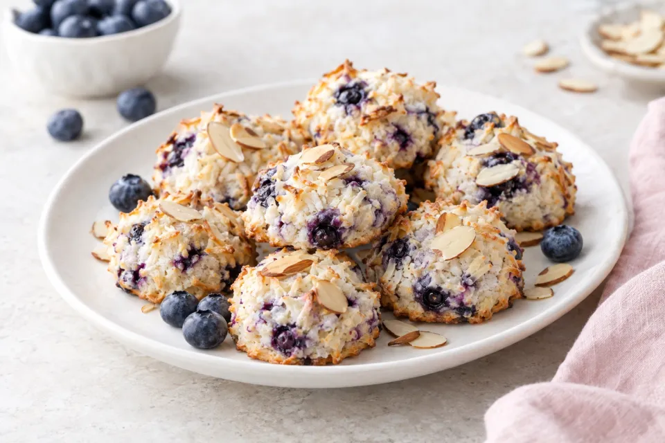 Blueberry Almond Macaroons