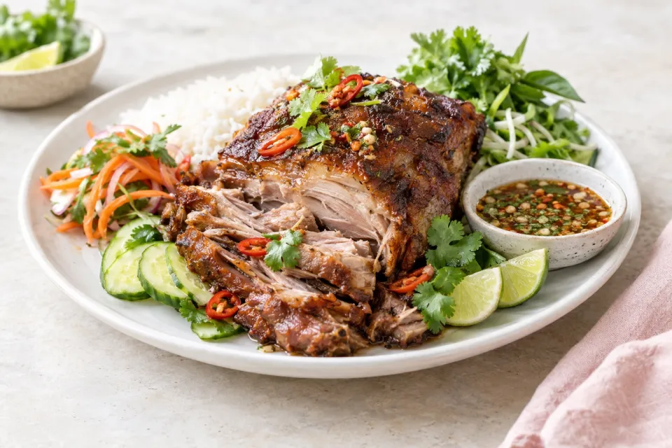 Thai-Inspired Slow-Roasted Pork Shoulder Feast