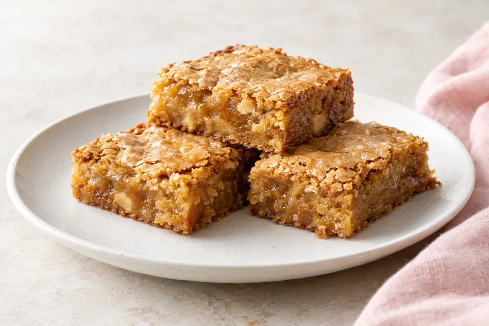 Gooey Honey Blondies