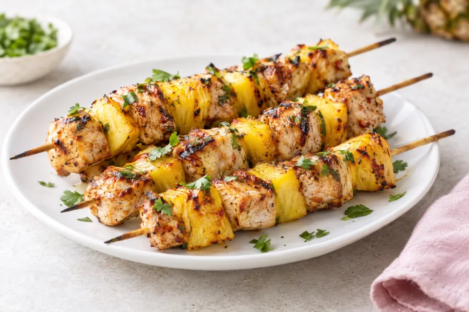 Chicken and Pineapple Kabobs