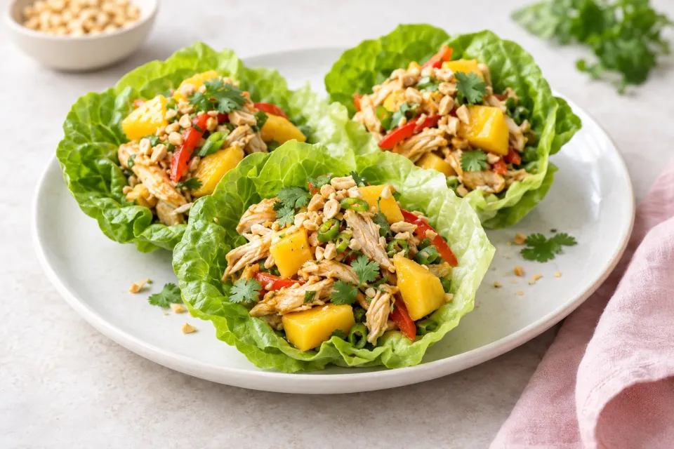 Chicken Mango Lettuce Wraps
