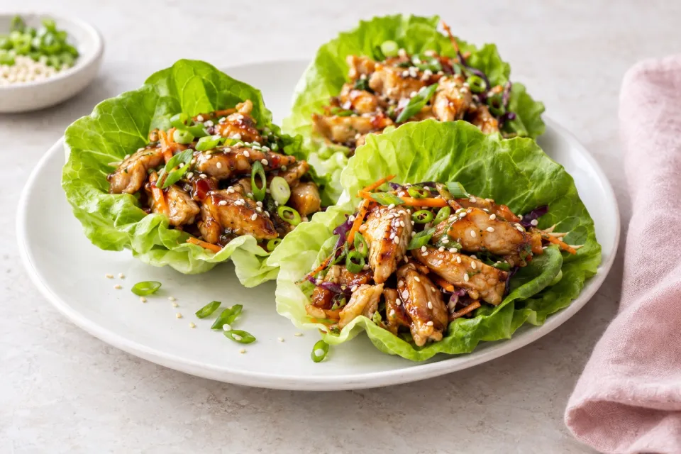 Teriyaki Chicken Lettuce Wraps