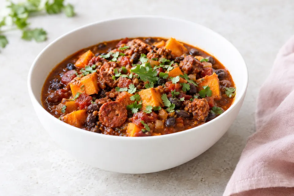 Chorizo Sweet Potato Chili