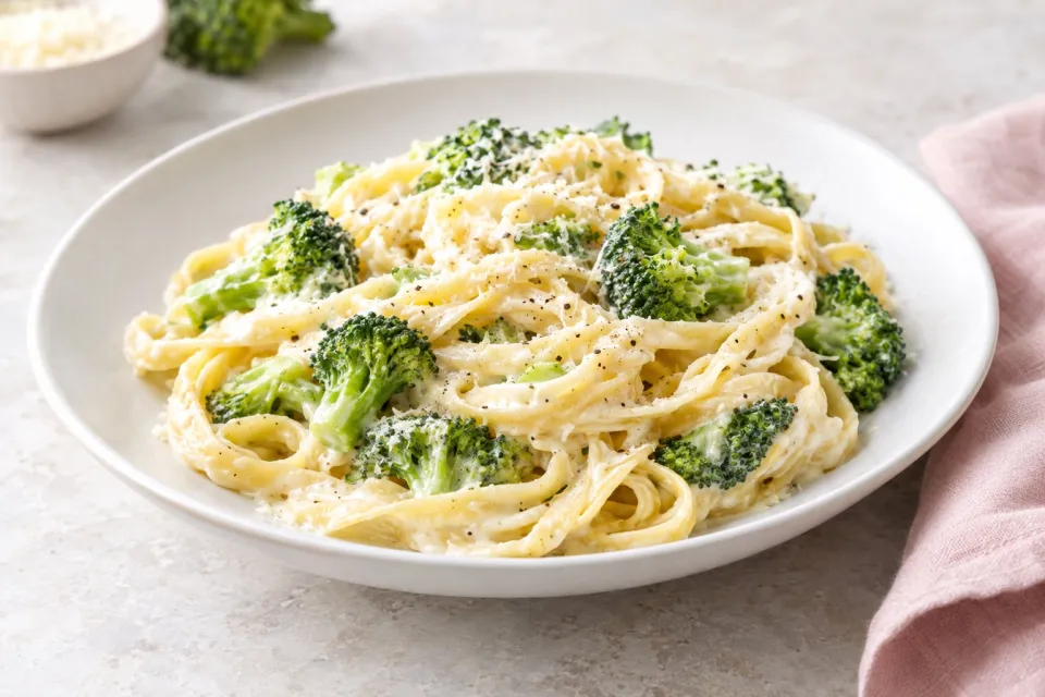 Broccoli Fettuccine Alfredo