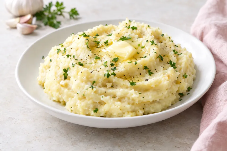 Pressure Cooker Garlic Mashed Potatoes