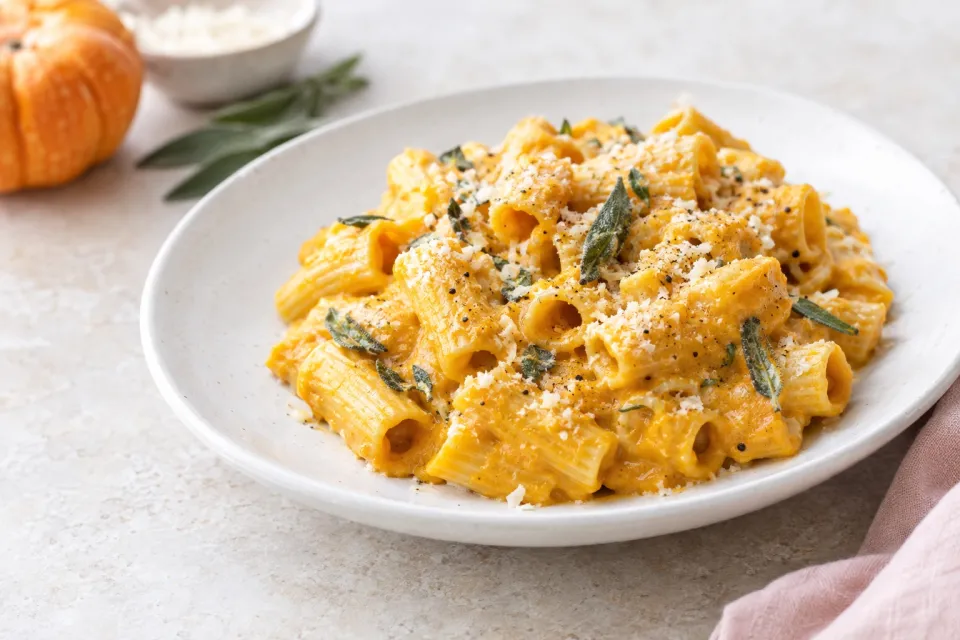 Pasta with Creamy Pumpkin Sauce