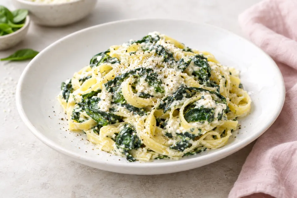 Easy Spinach Ricotta Pasta