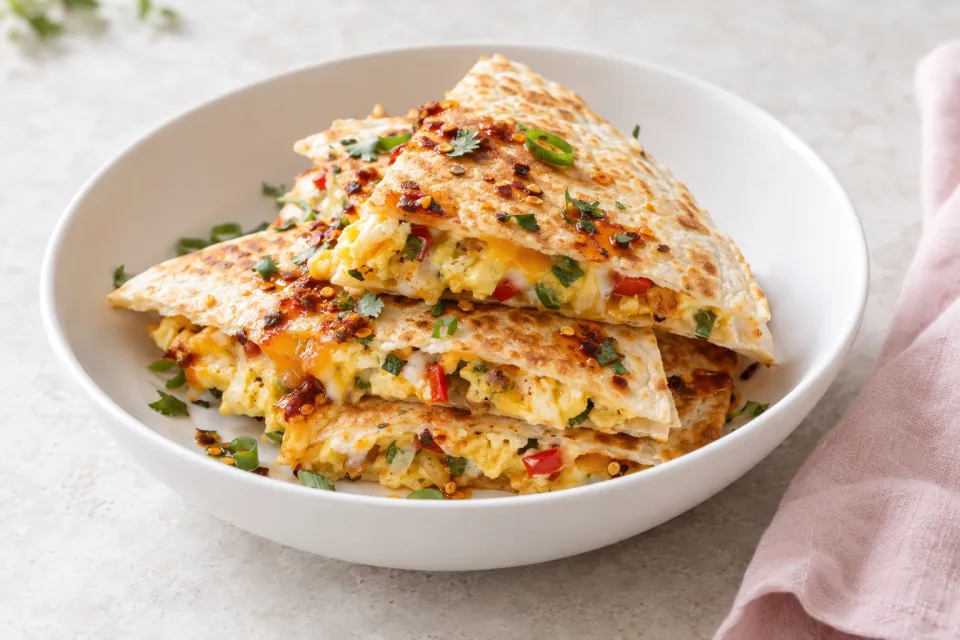 Chili Garlic Breakfast Quesadilla