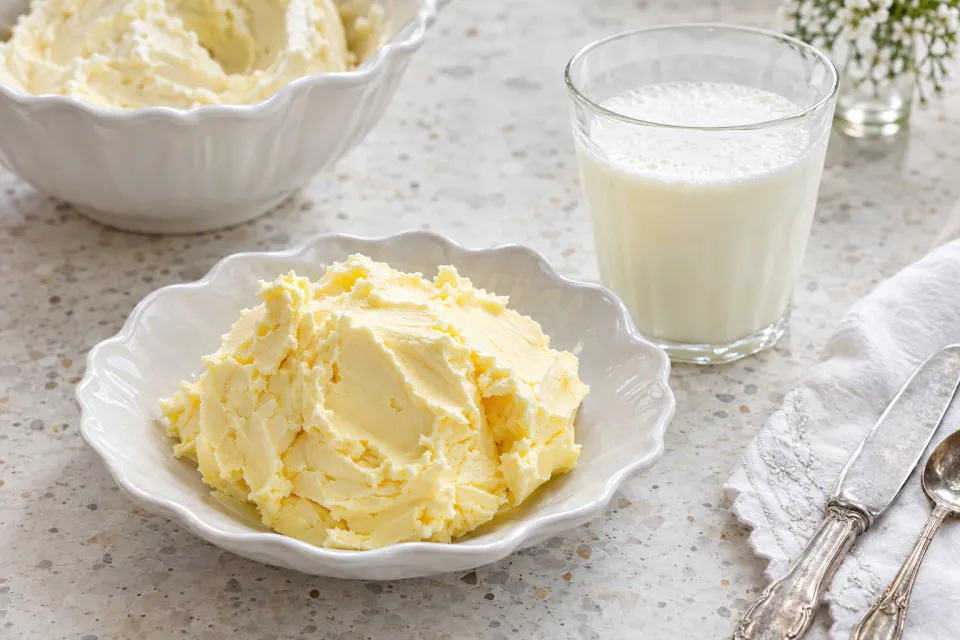 Sweet Cultured Butter and True Buttermilk