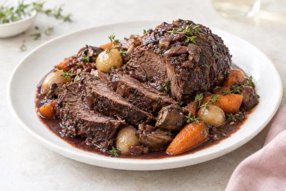 Beef Roast Braised in Red Wine