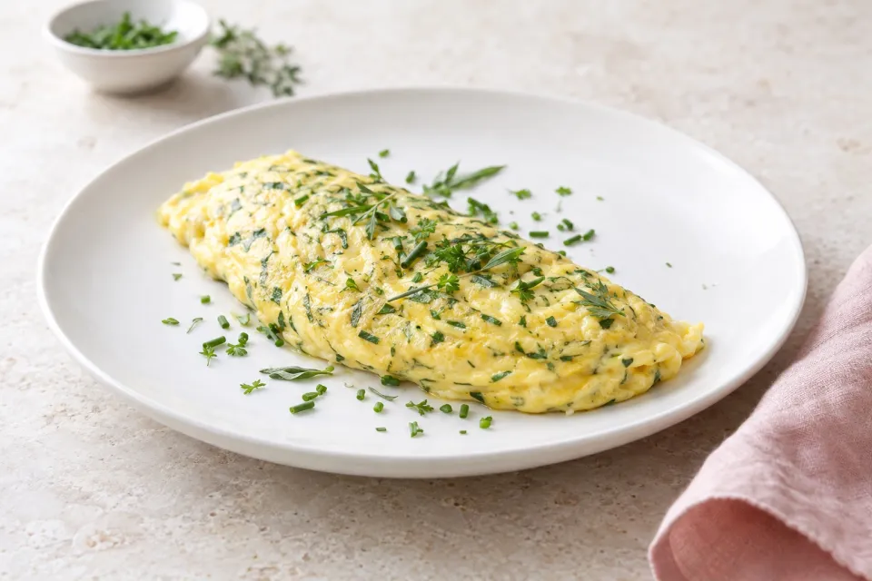 French Omelette with Fines Herbes