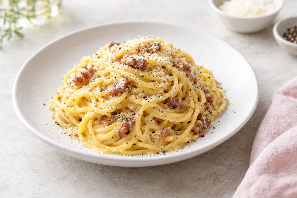 Spaghetti with Carbonara Sauce