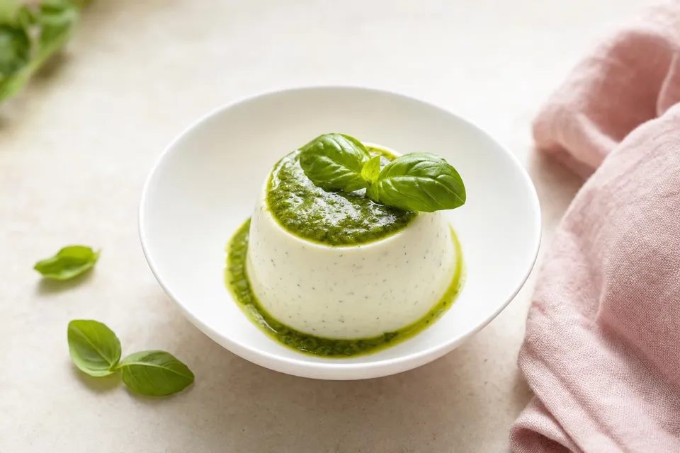 Basil Panna Cotta