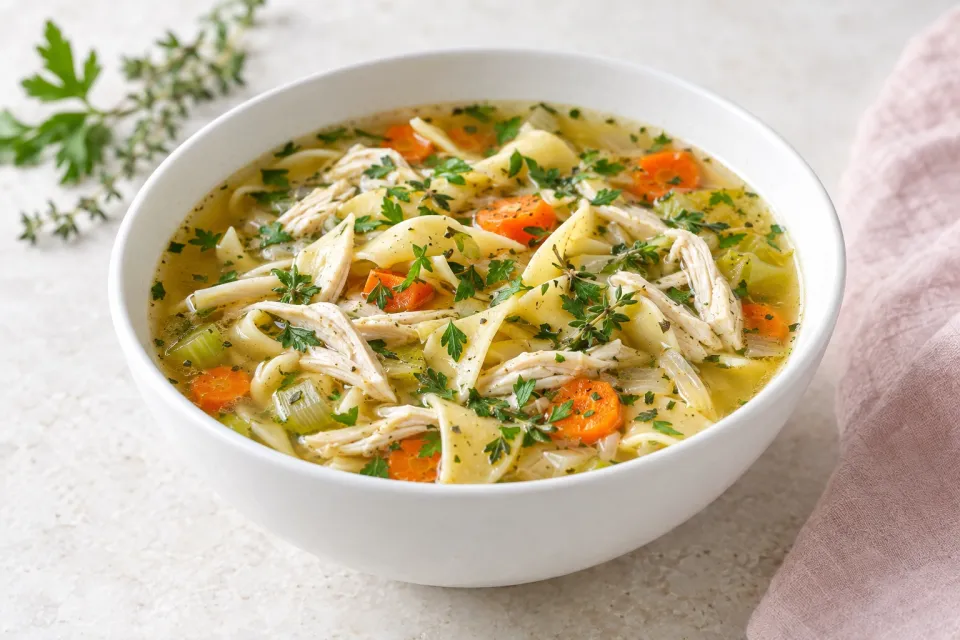 Herb-Loaded Chicken Noodle Soup