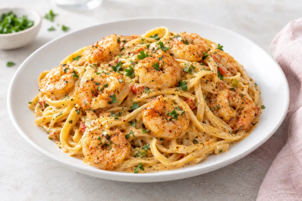 Creamy Cajun Shrimp Pasta