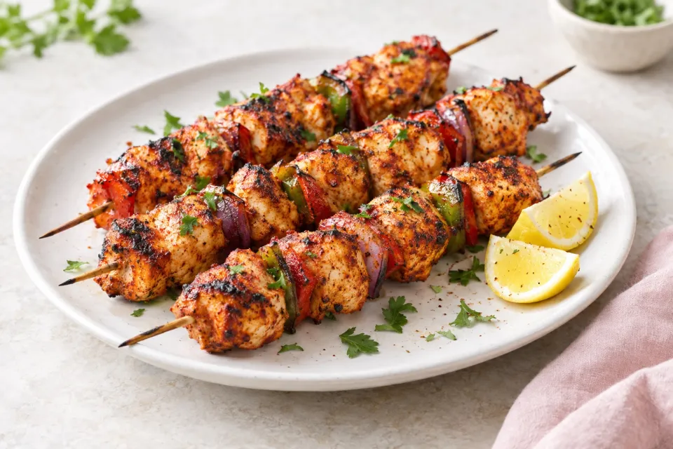 Grilled Smoked Paprika Chicken Kabobs