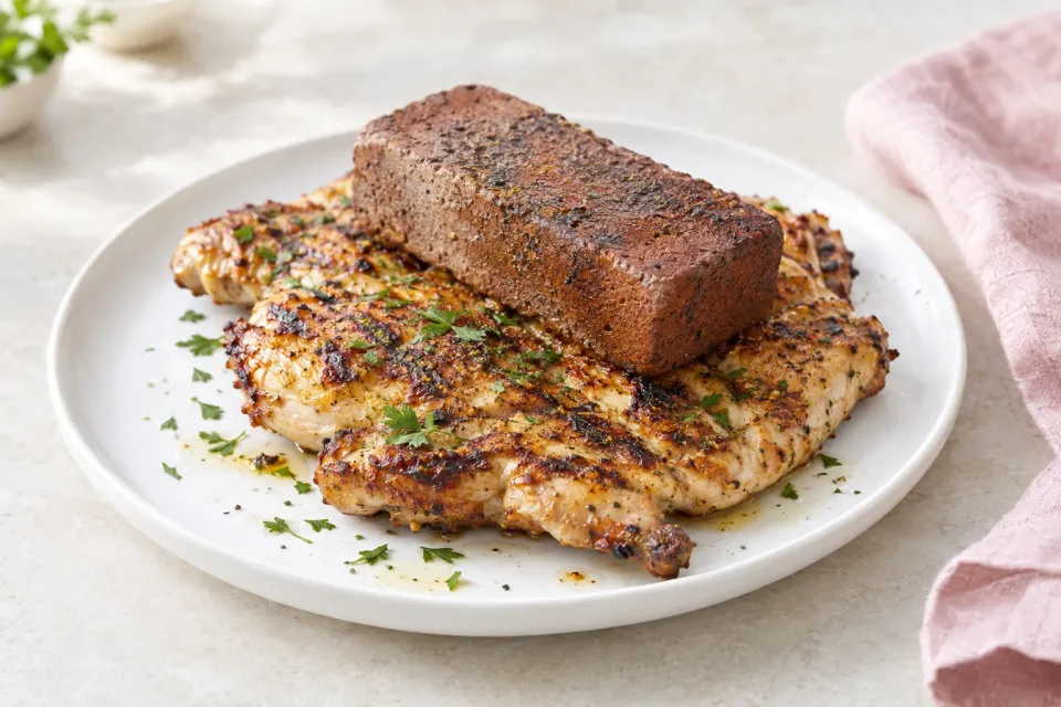 Grilled Chicken Under a Brick