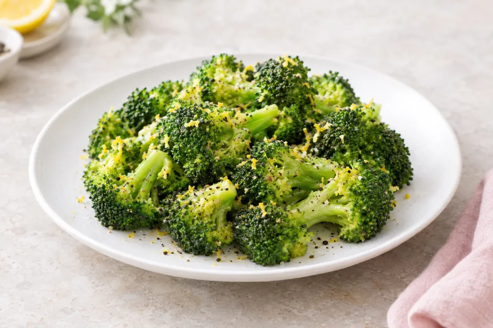 Lemon Pepper Steamed Broccoli
