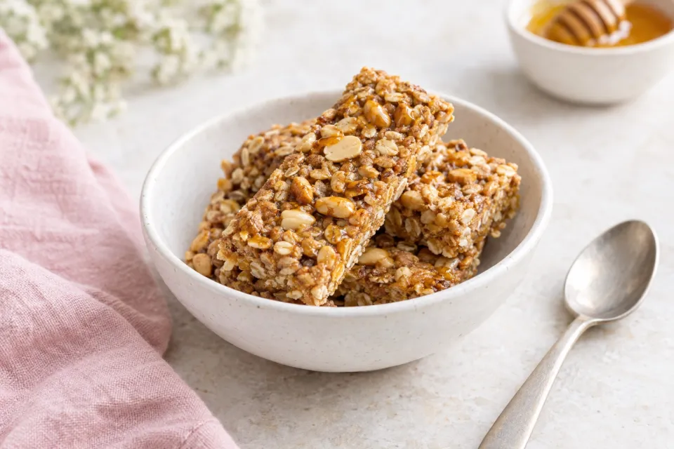 Peanut Butter and Honey Granola Bars