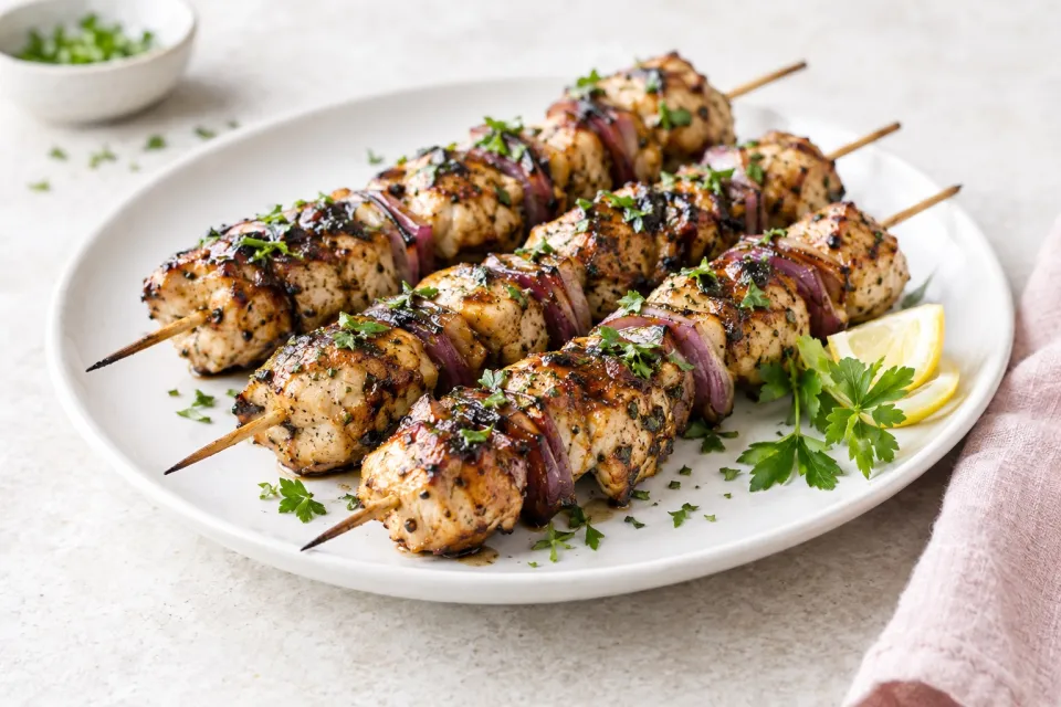 Easy Balsamic Chicken Skewers