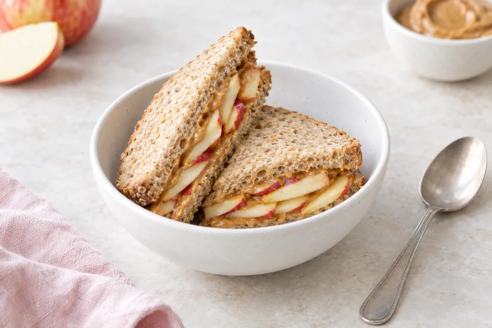 Apple Peanut Butter Sandwich