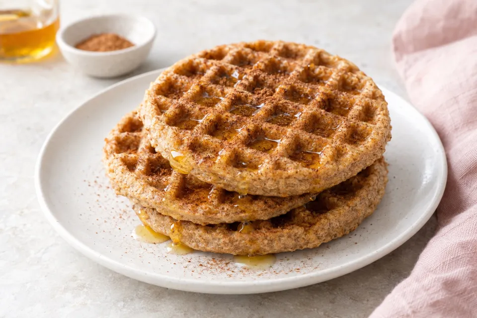 Honey Cinnamon Whole Wheat Waffles