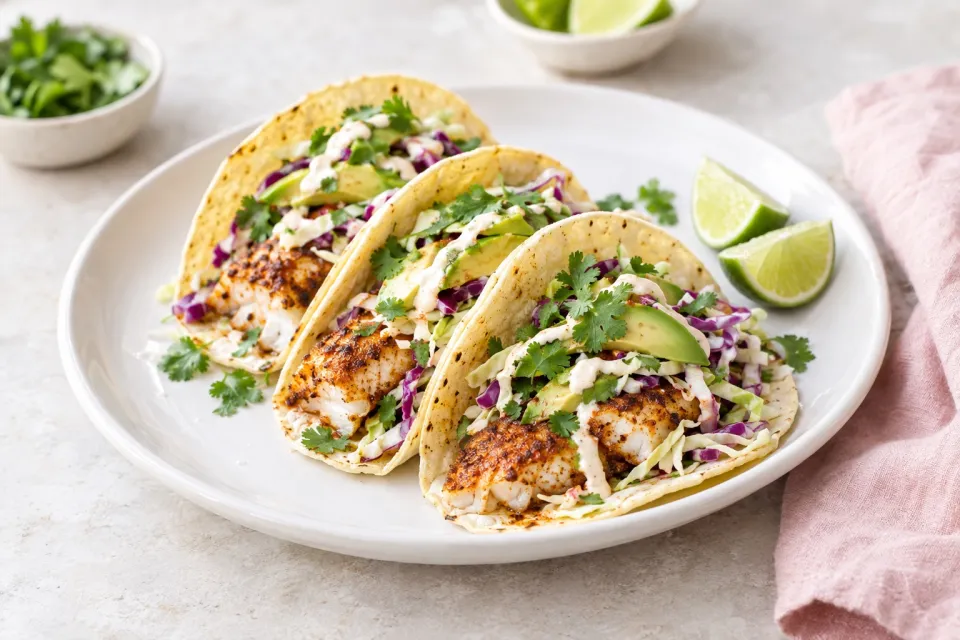 Fast Fish Tacos with Spicy Chipotle Seasoning