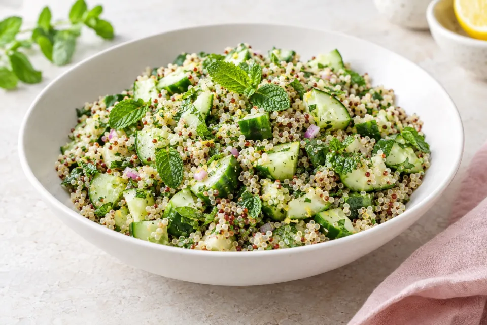 Cucumber Mint Quinoa Salad