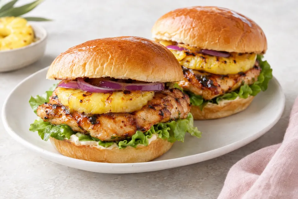 Hawaiian Grilled Chicken Sandwiches