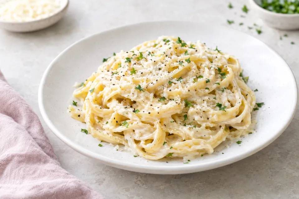 Skinny Fettuccine Alfredo
