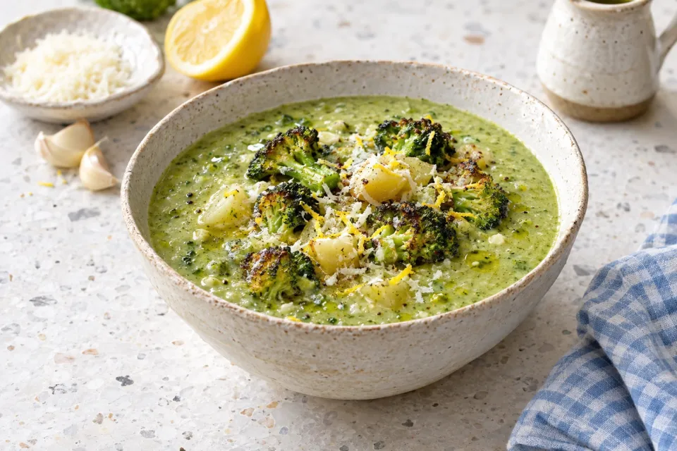 Seared Broccoli and Potato Soup