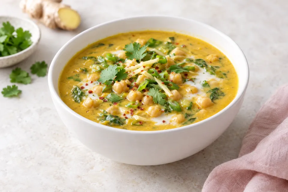 Coconut-Ginger Chickpea Soup