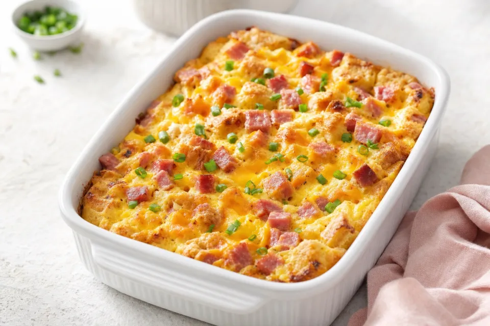 Ham and Cheese Breakfast Casserole