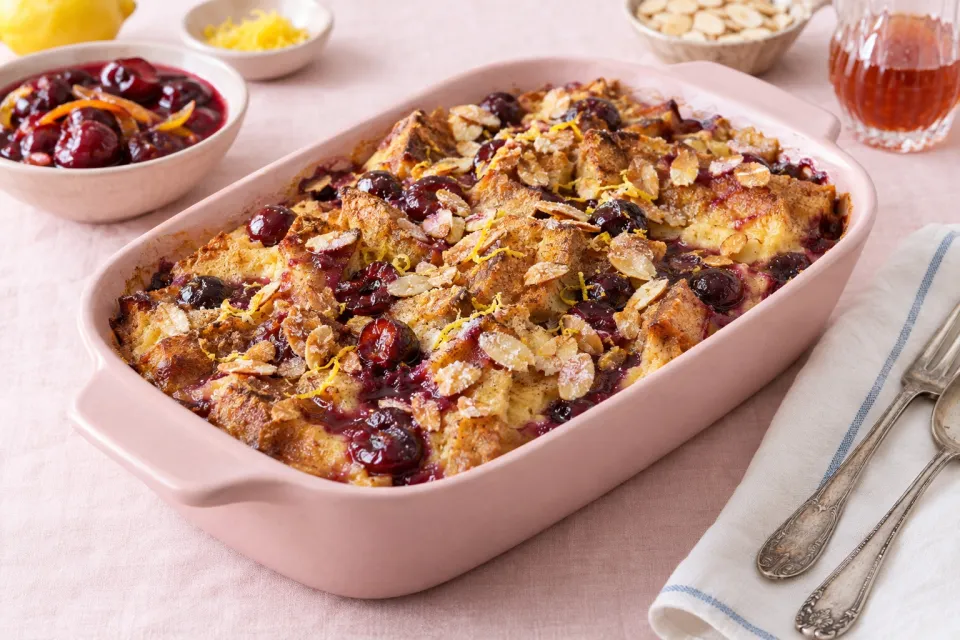 Baked Cherry French Toast Casserole
