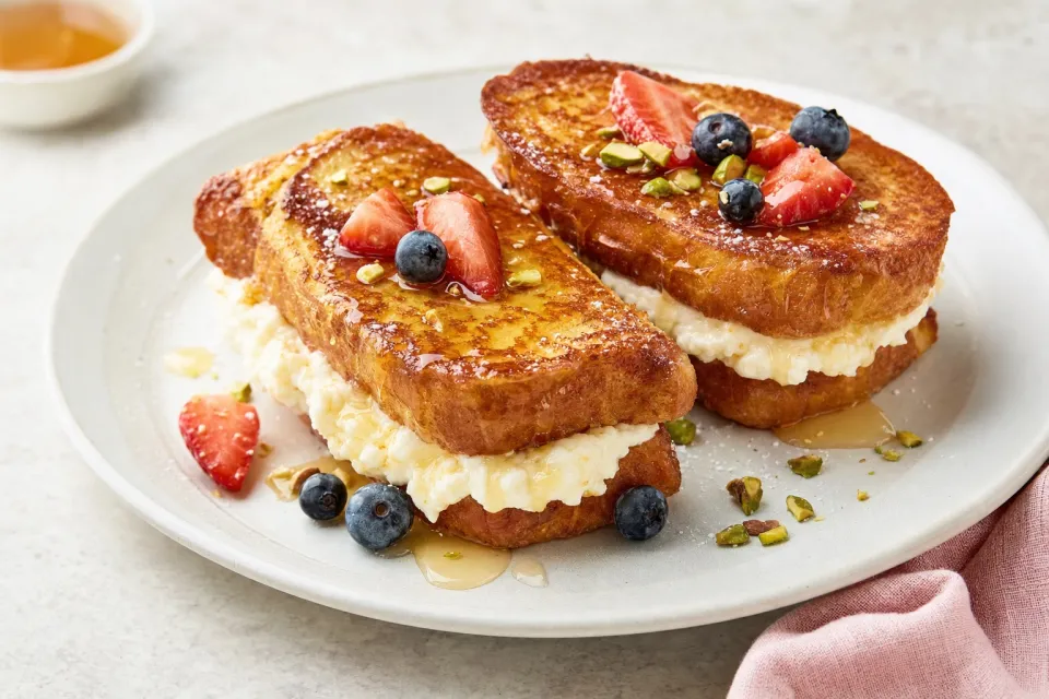 Honey Ricotta Stuffed French Toast