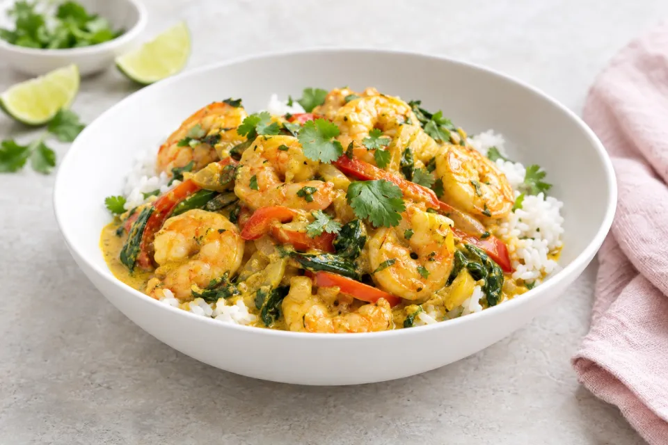 Speedy Coconut-Curry Shrimp Skillet
