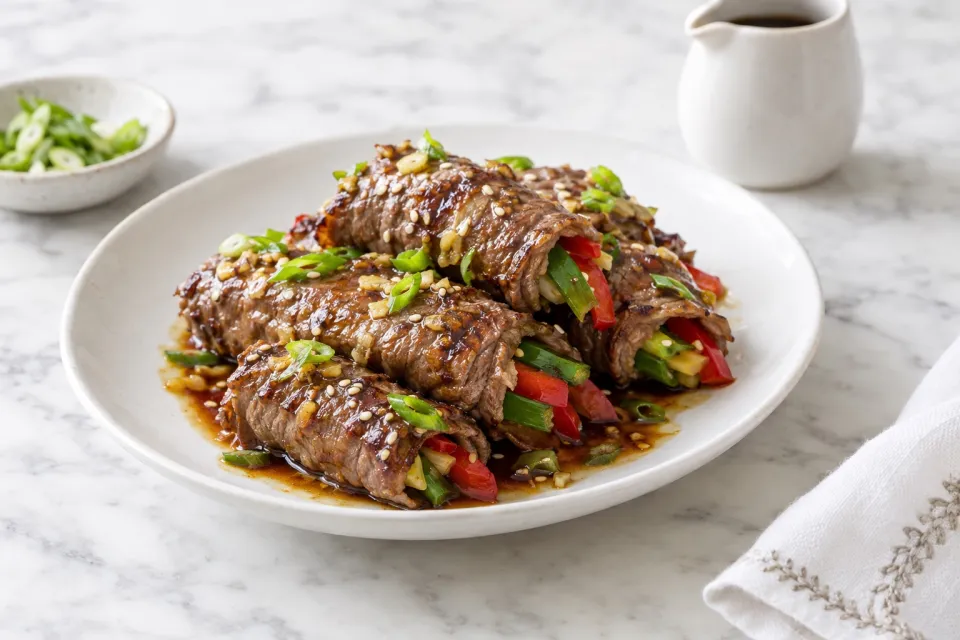 Asian Beef Rolls