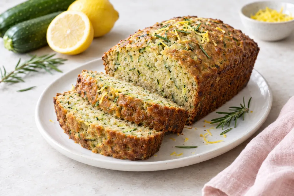 Lemon Rosemary Zucchini Bread
