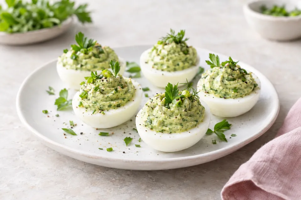 Green Goddess Deviled Eggs