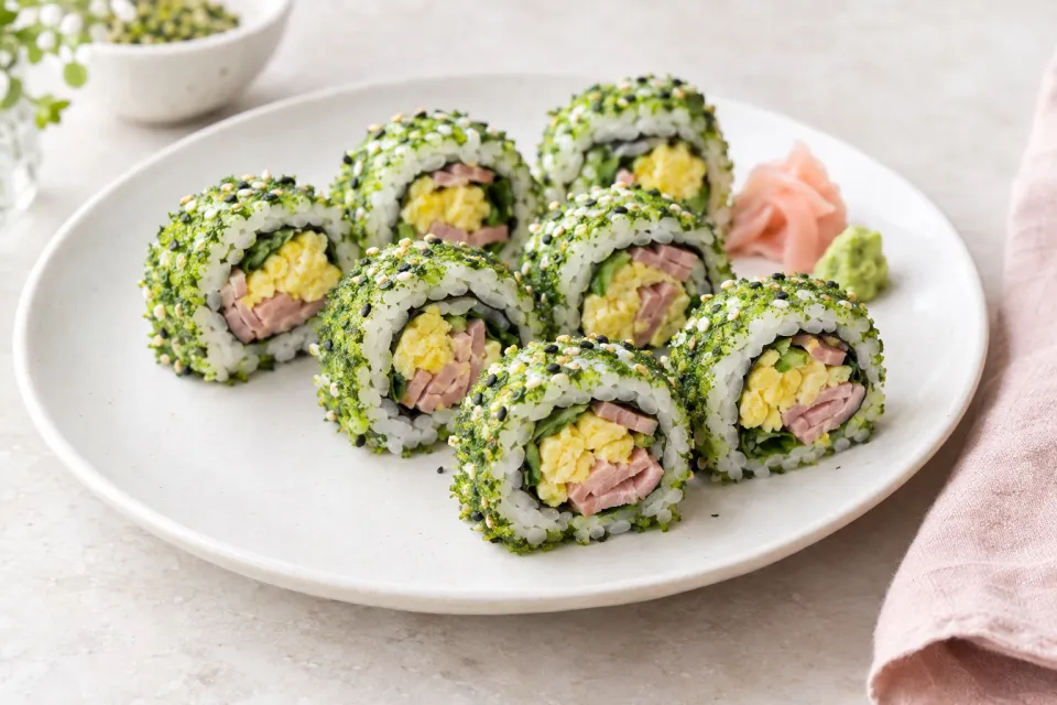 Green Eggs and Ham Sushi