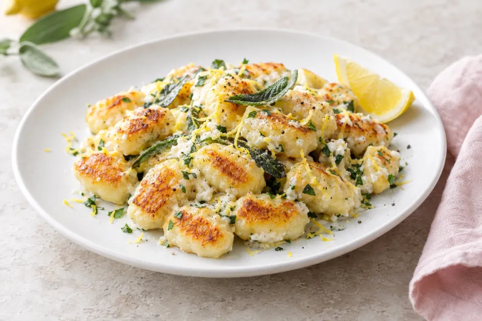 Pan-Fried Lemon-Ricotta Gnocchi