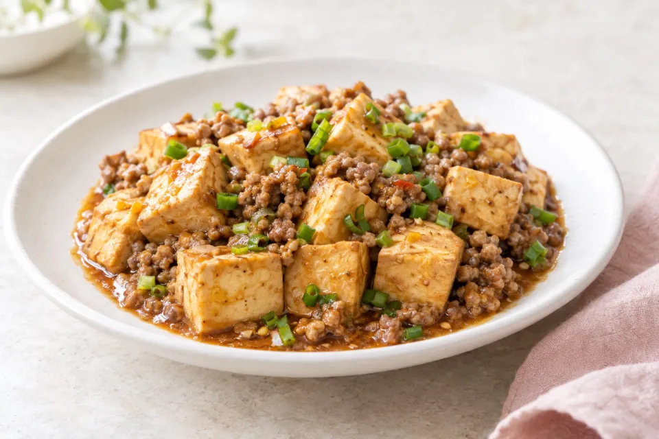 Chinese Braised Tofu with Ground Pork