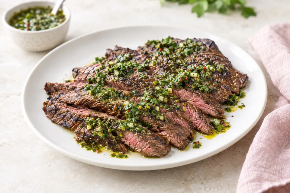 Skirt Steak with Chimichurri Sauce